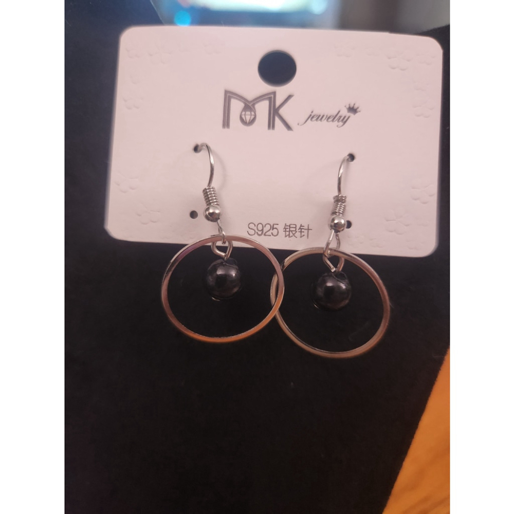 Fashion Jewelry Earrings Silver and Black